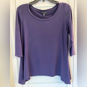 Eileen Fisher dark blue-purple asymmetrical top size S Small